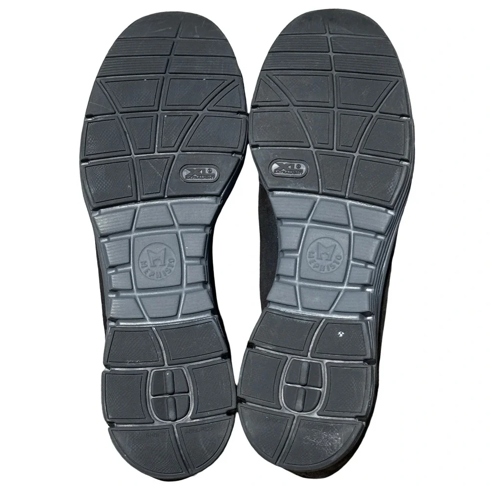 Mephisto Yael Run Off Women's 11 Black Suede Iridescent Metallic Sneakers‎ Shoes